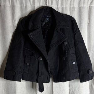 French Connection Black Trench Coat